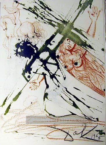 Jésus portant la croix Salvador Dali Peintures à l'huile